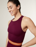 High Neck Seamless Fitted Crop Top