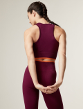 High Neck Seamless Fitted Crop Top