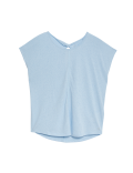 Scoop Neck Twist Back Yoga T-Shirt