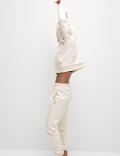 Cotton Rich RelaxedHigh Waisted Joggers
