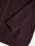 Cotton Rich Relaxed Zip Up Hoodie