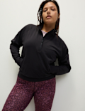Funnel Neck Half Zip Yoga Top