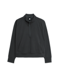 Funnel Neck Half Zip Yoga Top