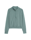 Funnel Neck Half Zip Yoga Top