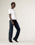 Cotton Rich Side Stripe Straight Leg Joggers