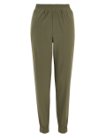 Woven Mesh Panelled Cuffed Joggers
