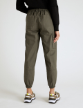Pure Cotton Utility Cuffed Walking Trousers