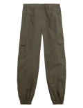 Pure Cotton Utility Cuffed Walking Trousers