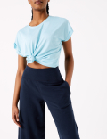 Cotton Rich Straight Leg Cropped Culotte