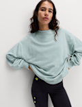 Cotton Rich Crew Neck Oversized Sweatshirt