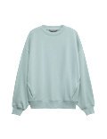 Cotton Rich Crew Neck Oversized Sweatshirt