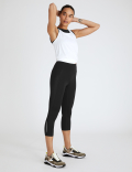 Go Train High Waisted Cropped Gym Leggings