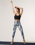 Go Balance Printed Wrap Waist Yoga Leggings