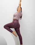 Go Balance Printed Wrap Waist Yoga Leggings