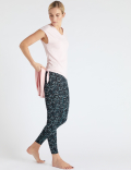 Go Balance Printed Wrap Waist Yoga Leggings