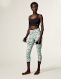Go Balance Printed Cropped Yoga Leggings