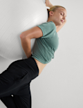 Modal Rich Rib Round Neck Boxy T-Shirt