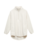 Borg Half Zip Funnel Neck Longline Fleece