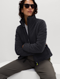 Textured Funnel Neck Puffer Jacket