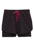 Woven Printed Layered Running Shorts