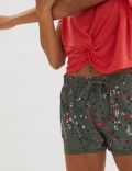 Woven Printed Layered Running Shorts