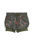 Woven Printed Layered Running Shorts
