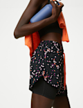 Woven Printed Layered Running Shorts