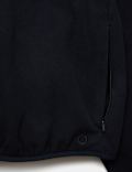 Zip Up Funnel Neck Relaxed Fleece Jacket