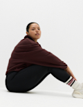 Zip Up Funnel Neck Relaxed Fleece Jacket