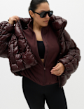 Zip Up Funnel Neck Relaxed Fleece Jacket