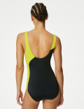 Padded Panelled Scoop Neck Swimsuit
