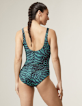 Animal Print Padded Scoop Neck Swimsuit