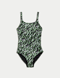 Animal Print Padded Scoop Neck Swimsuit