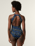 Printed Halterneck Swimsuit