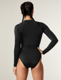 Zip Up Long Sleeve Swimsuit