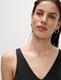 Padded V-Neck Swim Dress