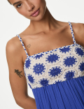 Pure Cotton Square Neck Midaxi Beach Dress