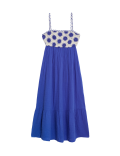 Pure Cotton Square Neck Midaxi Beach Dress