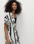 Pure Cotton Shell Print Maxi Kaftan