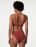 Textured Padded Plunge V-Neck Bikini Top