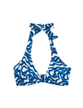 Knot Front Halterneck Plunge Bikini Top