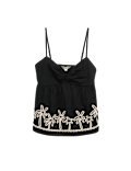 Pure Cotton Embroidered Cami Beach Top