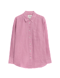 Pure Linen Oversized Girlfriend Style Shirt