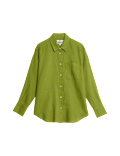 Pure Linen Oversized Girlfriend Style Shirt