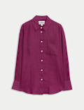 Pure Linen Oversized Girlfriend Style Shirt