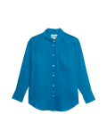 Pure Linen Oversized Girlfriend Style Shirt