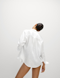 Pure Linen Oversized Girlfriend Style Shirt