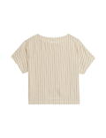 Pure Linen Striped Relaxed T-Shirt