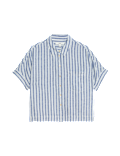 Linen Rich Striped Relaxed Shirt