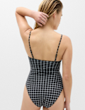 Printed Square Neck Swimsuit